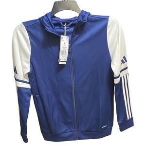 Adidas JD4800 Kids Soccer Track Top Jacket Navy White Aeroready Size M‎